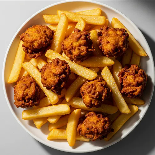 Kids Chicken Pakora With Chips 