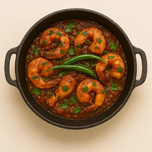 South Indian Garlic Chilli King Prawn 