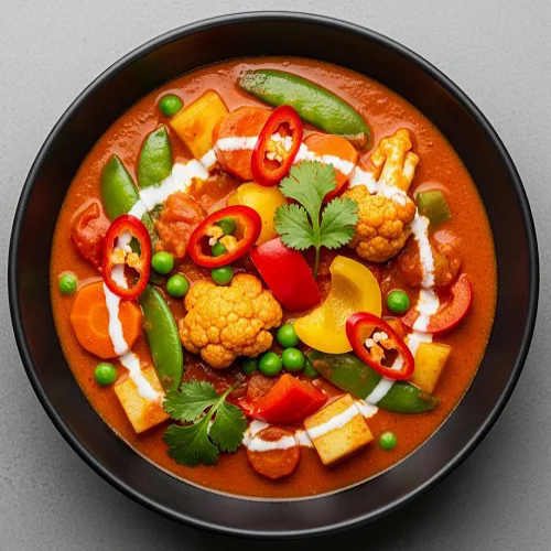 Mixed Veg Curry Vegan Masala Red 